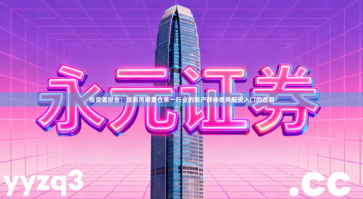 投资者报告：当前周期重仓单一行业的账户群体使用配资入门的透明